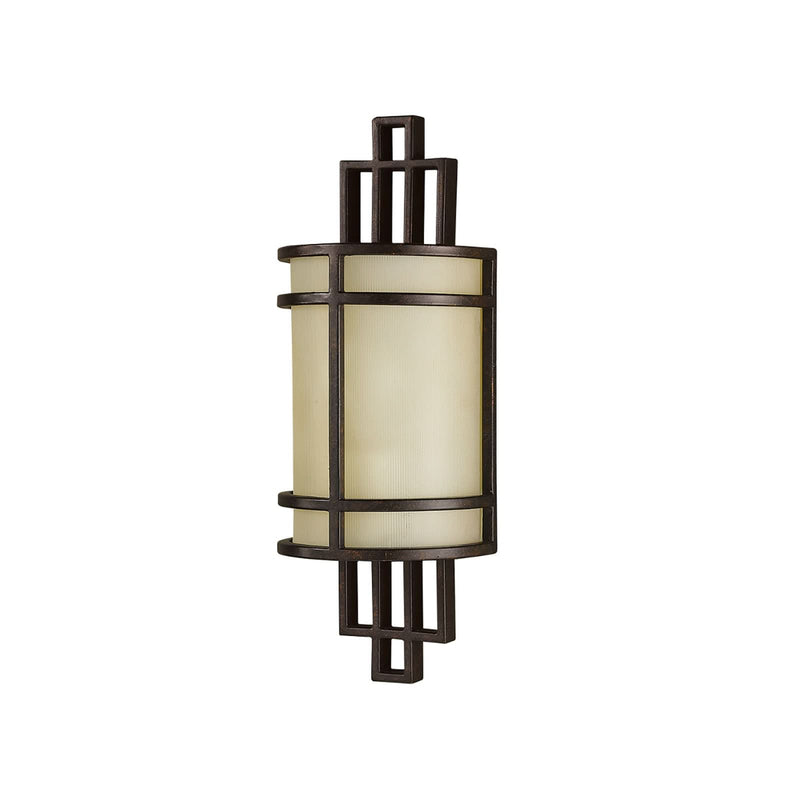 Applique murale Fusion 1 en verre, bronze et ambre, hauteur 38,7 cm