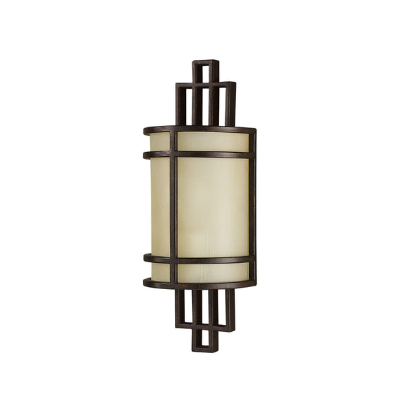 Applique murale Fusion 1 en verre, bronze et ambre, hauteur 38,7 cm