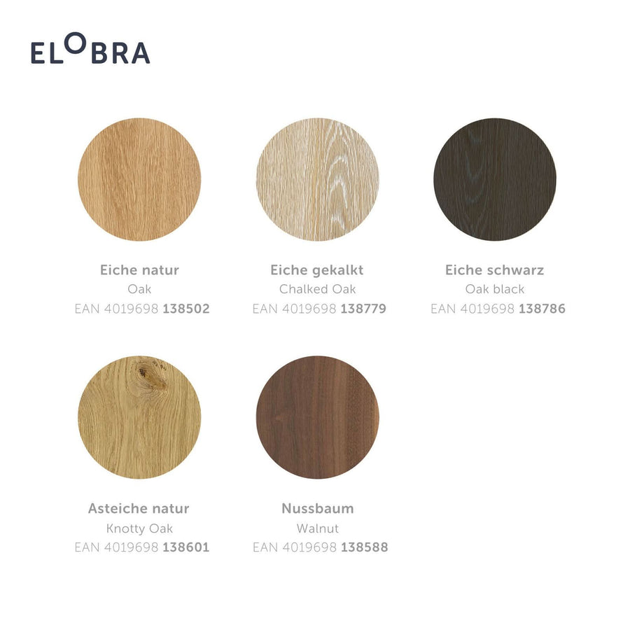 Applique murale Colombia en bois, chêne, 2 lumières, hauteur 38 cm, 5 W, largeur 8 cm