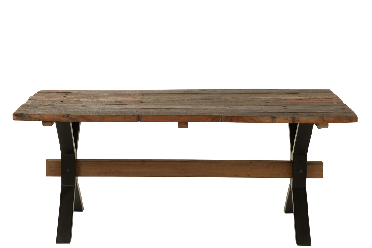 Table Vintage en Bois Recyclé