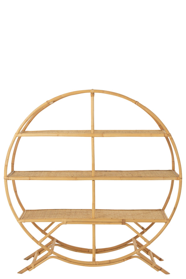 Design-Regal aus Natur-Rattan