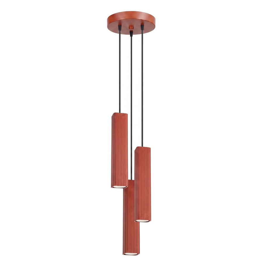 Suspension RAYO 3P Ocre rouge