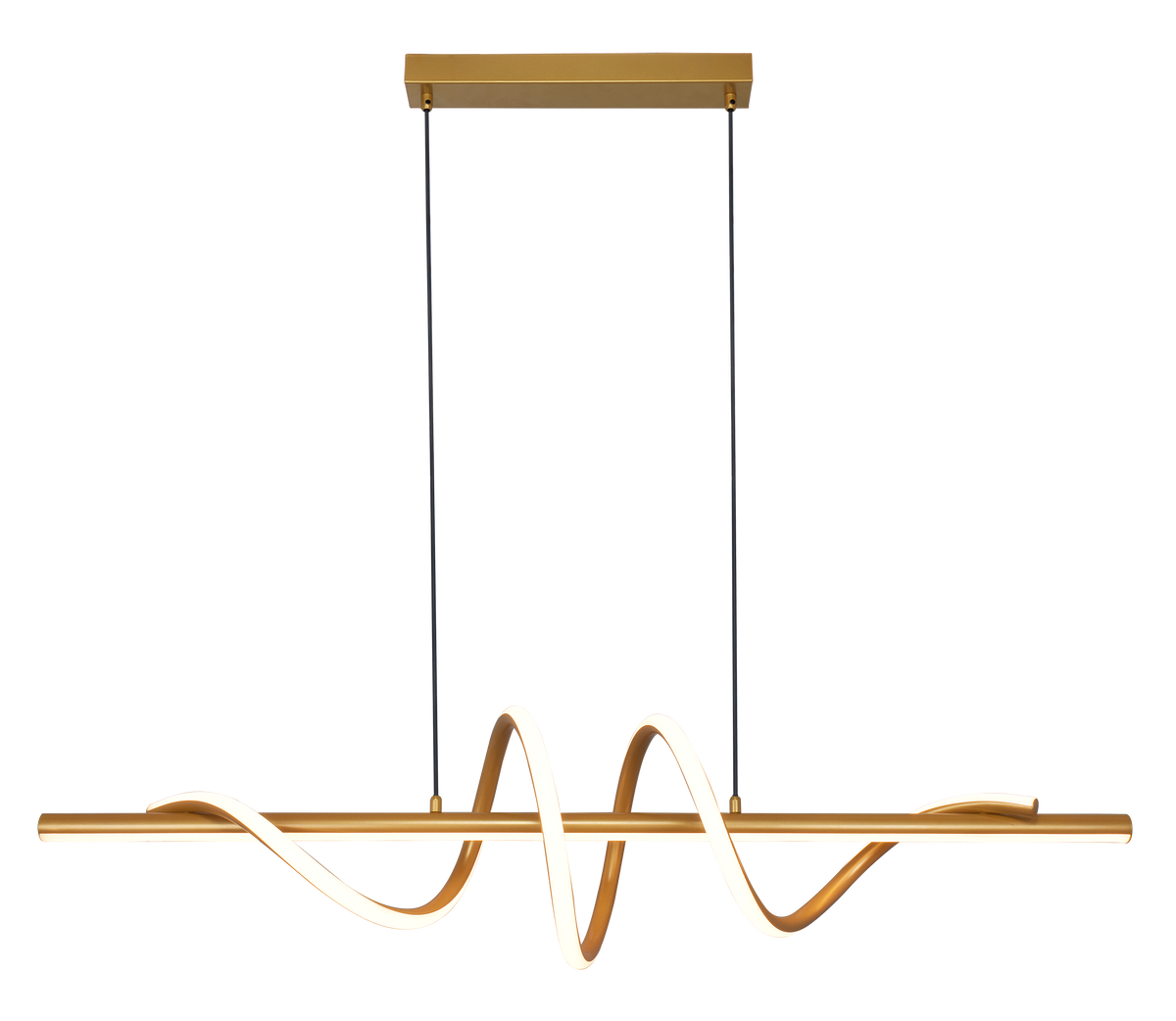 Suspension Velenne dorée, L 30 cm
