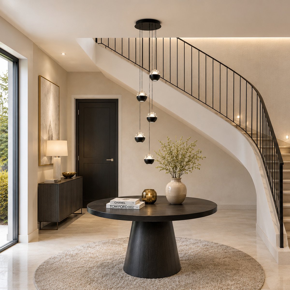 Suspension luminaire Belluno noir