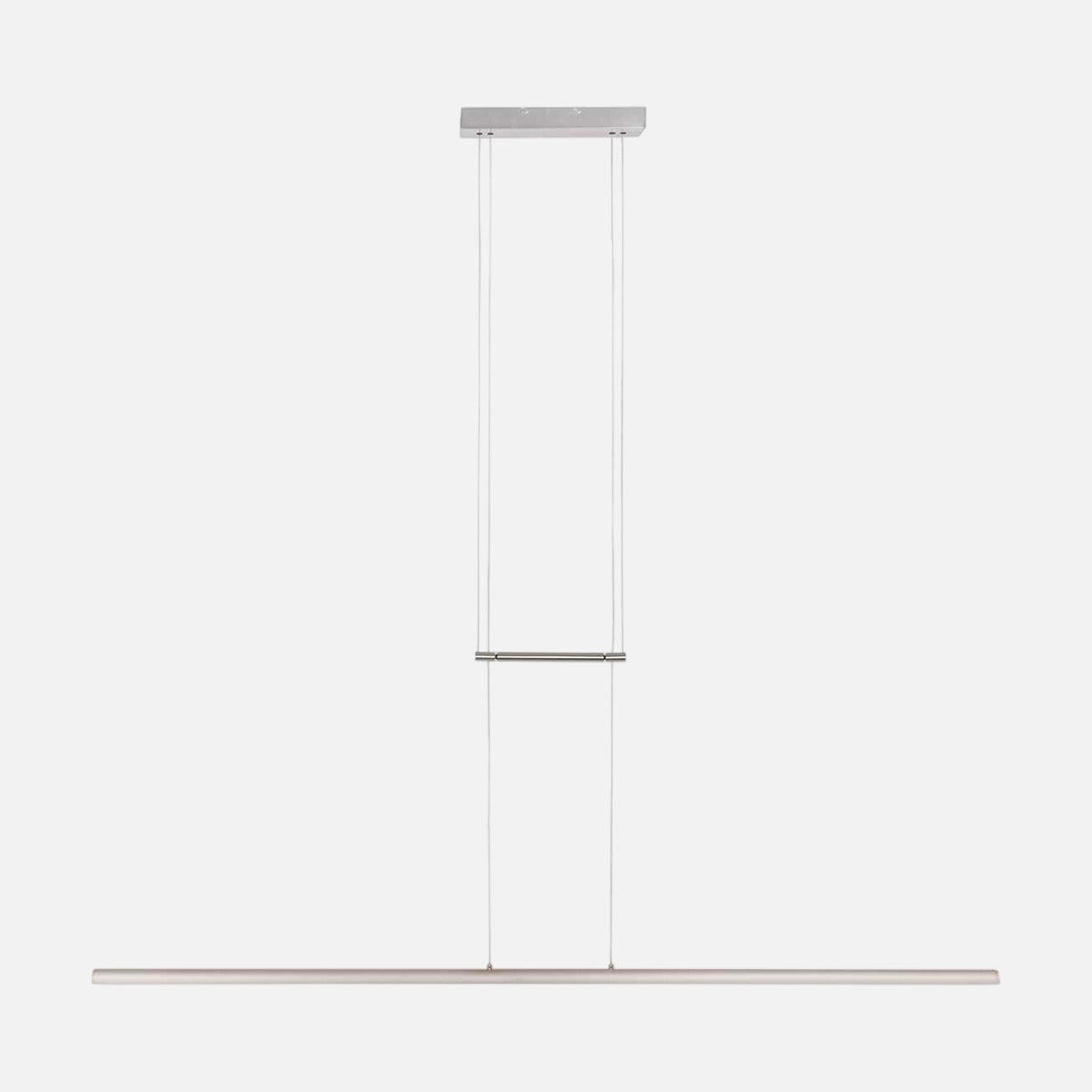 Suspension barre LED en acier brossé 150 cm à variateur, série Profilo