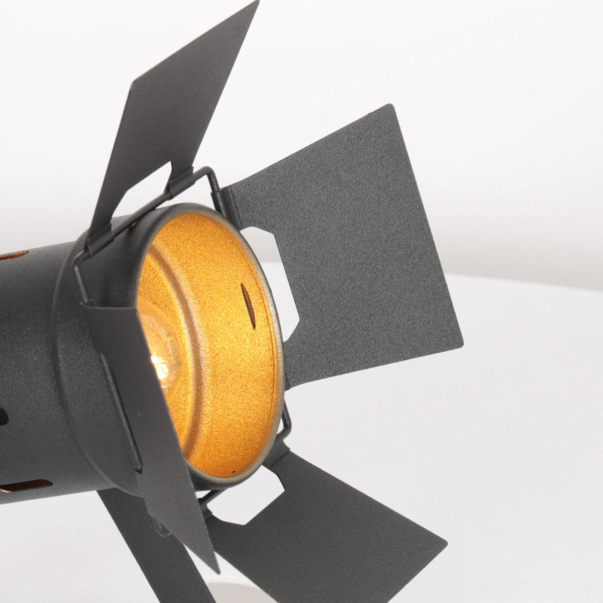 Tischlampe Carré 3380ZW – schwarze Industrielampe mit E27-Fassung