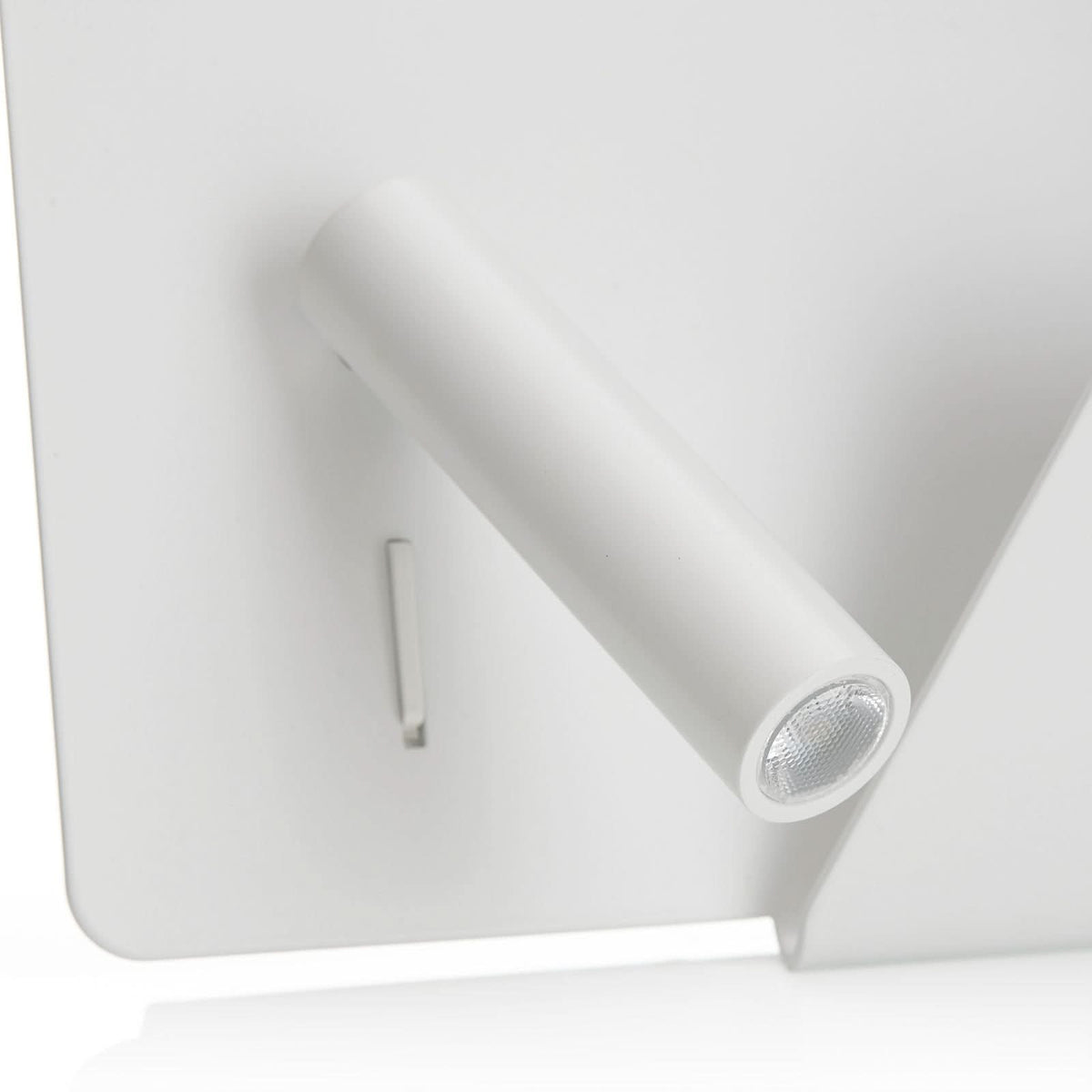 Applique murale LED Suau en métal, blanc, hauteur 15,5 cm
