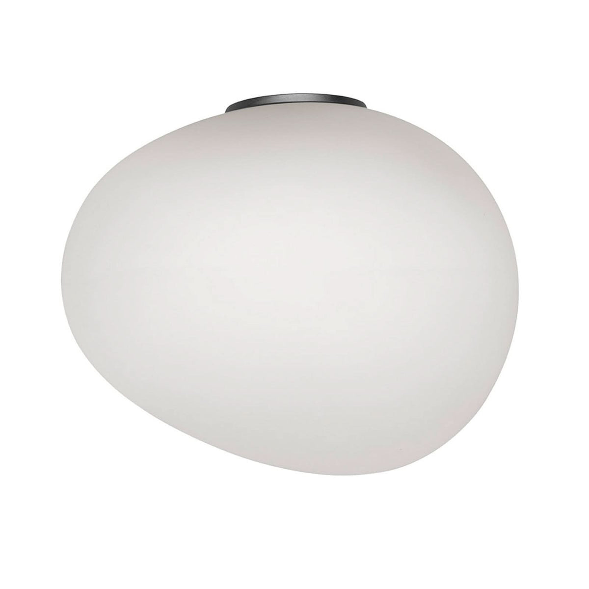 Applique murale Gregg en verre, graphite et blanc, hauteur 39 cm, 30 W, largeur 47 cm