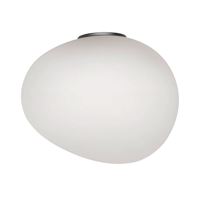 Applique murale Gregg en verre, graphite et blanc, hauteur 39 cm, 30 W, largeur 47 cm