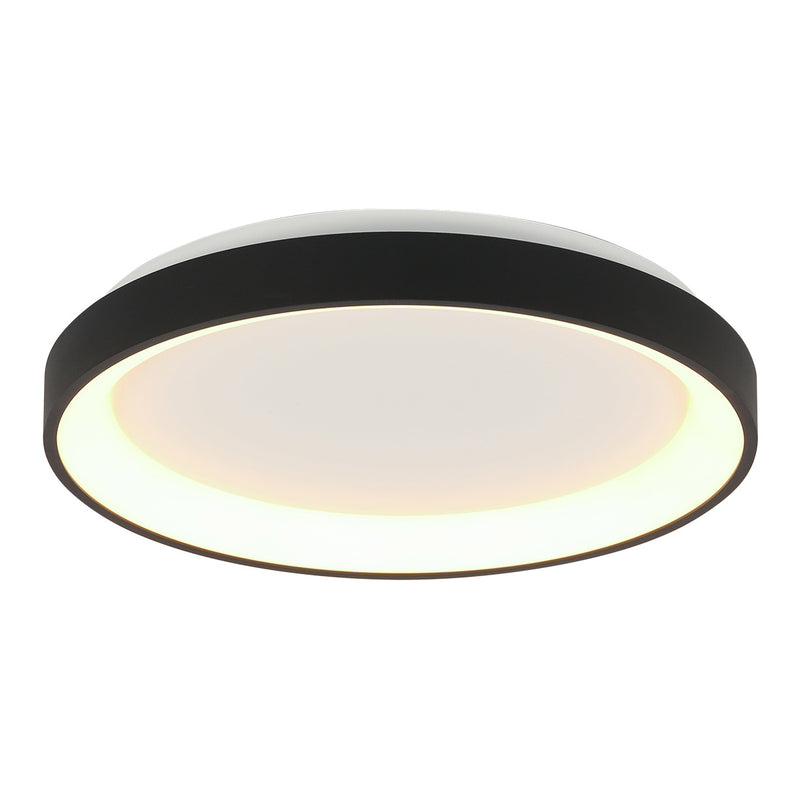 Deckenleuchte Ringlede 3691ZW LED schwarz Ø38 cm mit Deckenfluter-Effekt