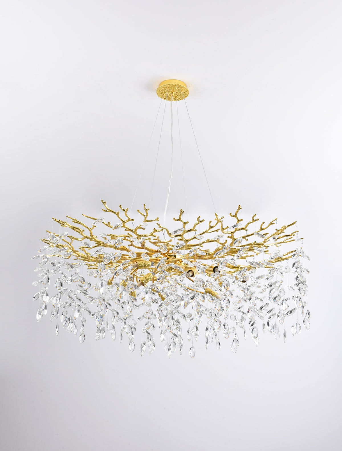 Suspension Cindy 14 lumières dorée