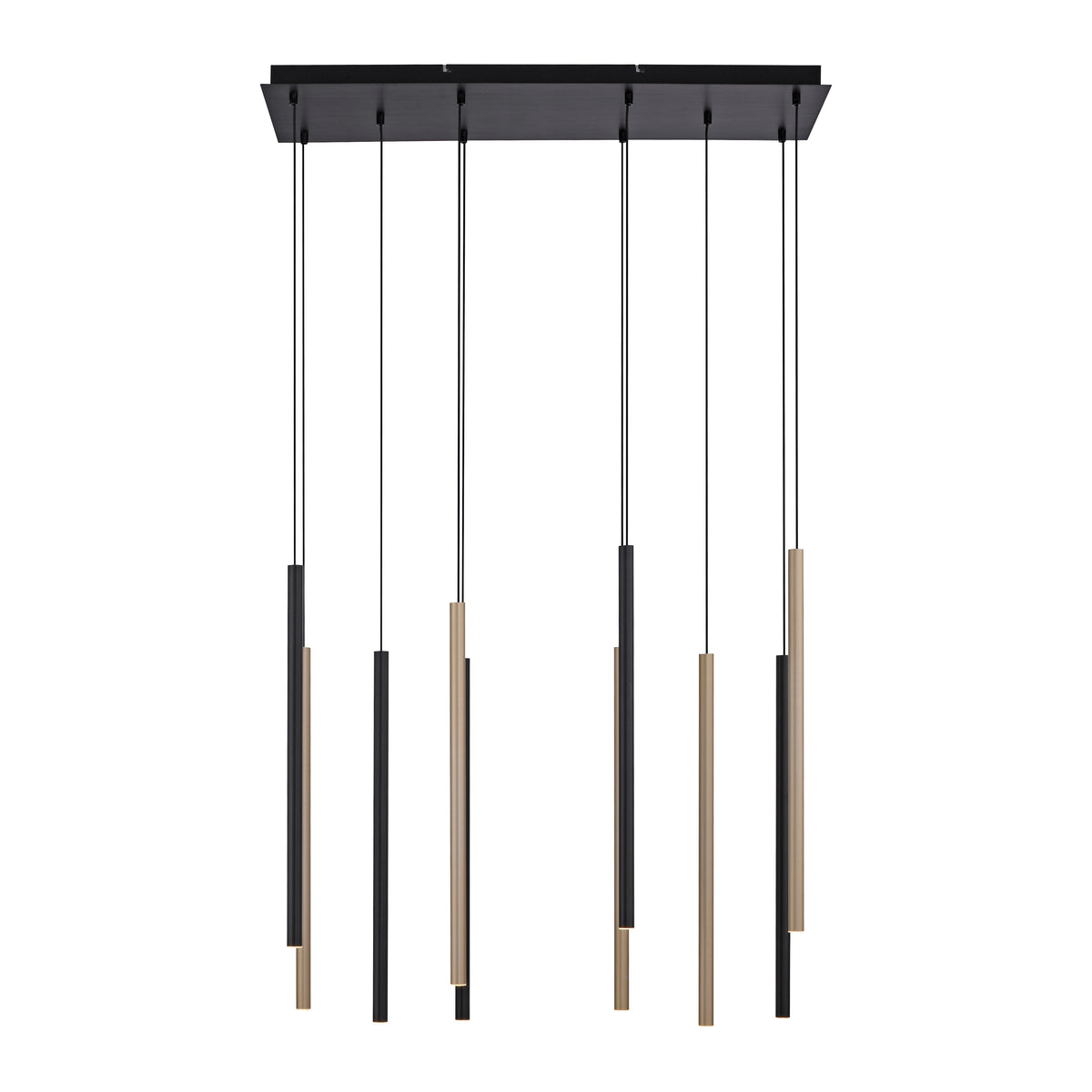 Suspension Flute laiton et noire