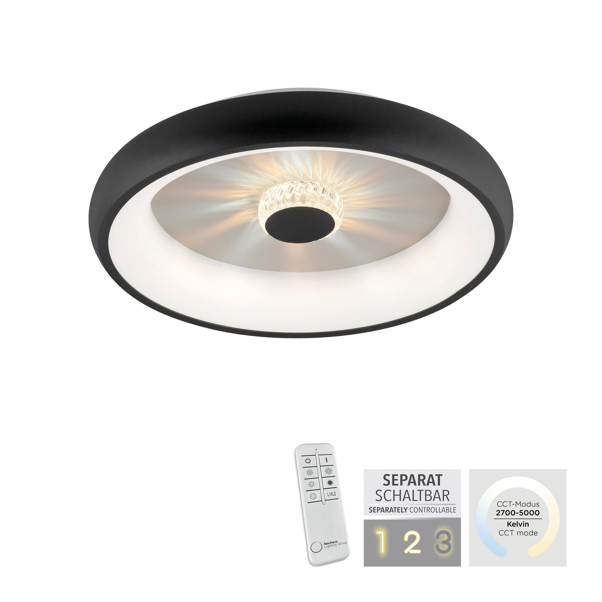 Plafonnier Vertigo noir