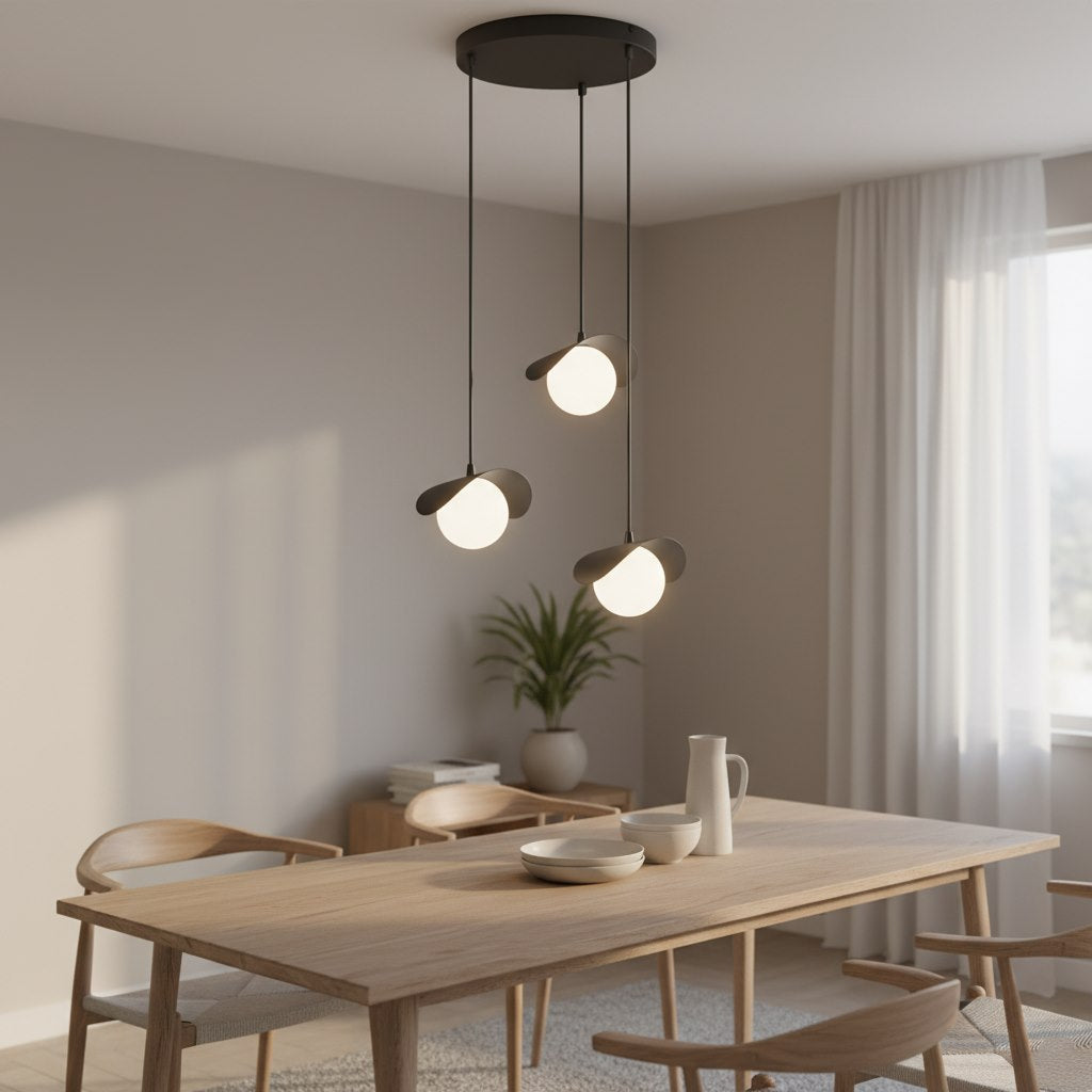 Mise en ambiance dans une salle à manger avec vaisselle et plante verte