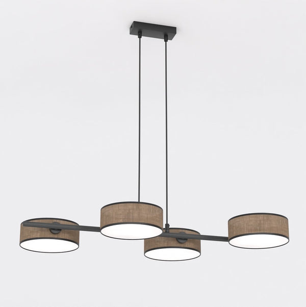Kronleuchter Drumz 4-flammig braun