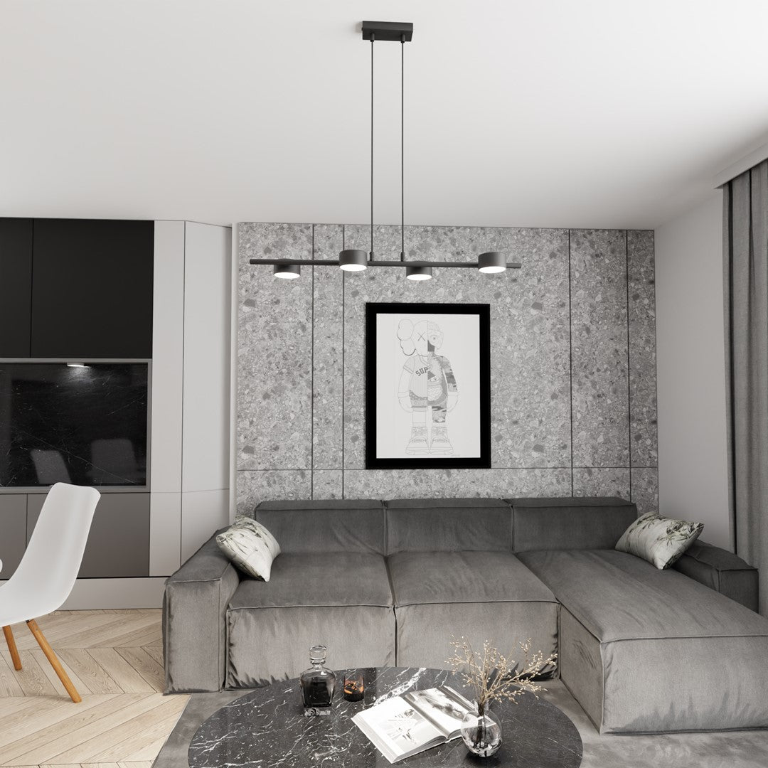 Hängeleuchte Sora 4-flammig schwarz