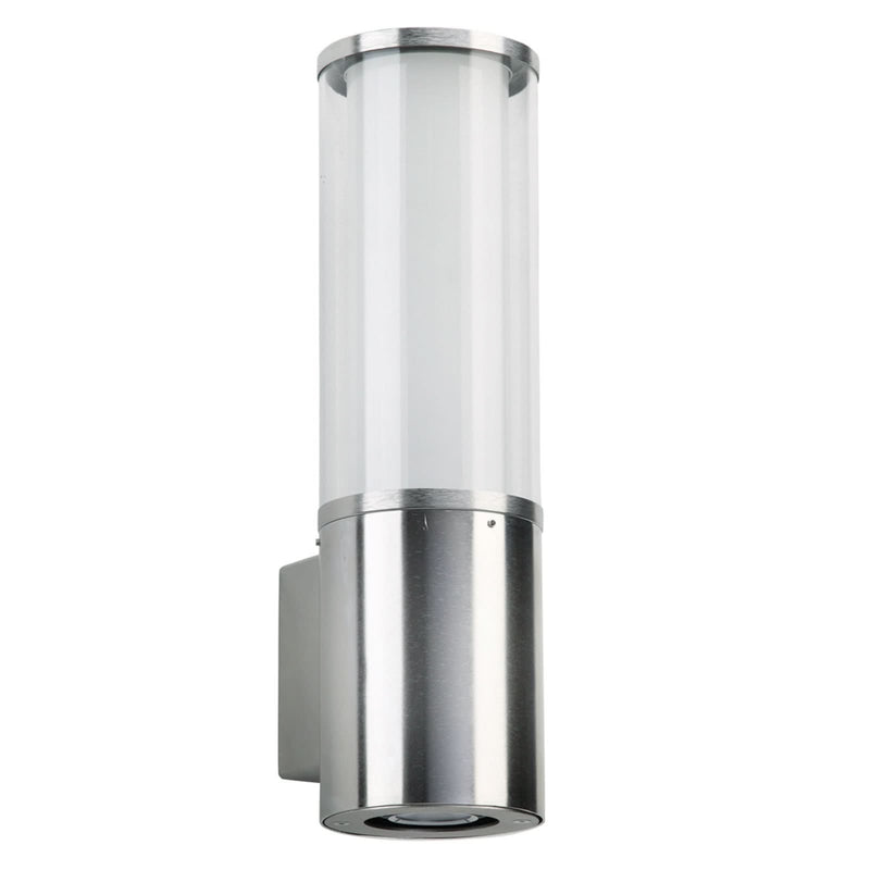 Applique d'extérieur Asmara, argenté et blanc, 2 lumières, Ø 10 cm, IP44