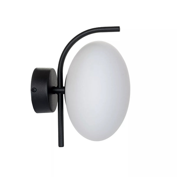 Applique murale Omi noire et blanche, verre