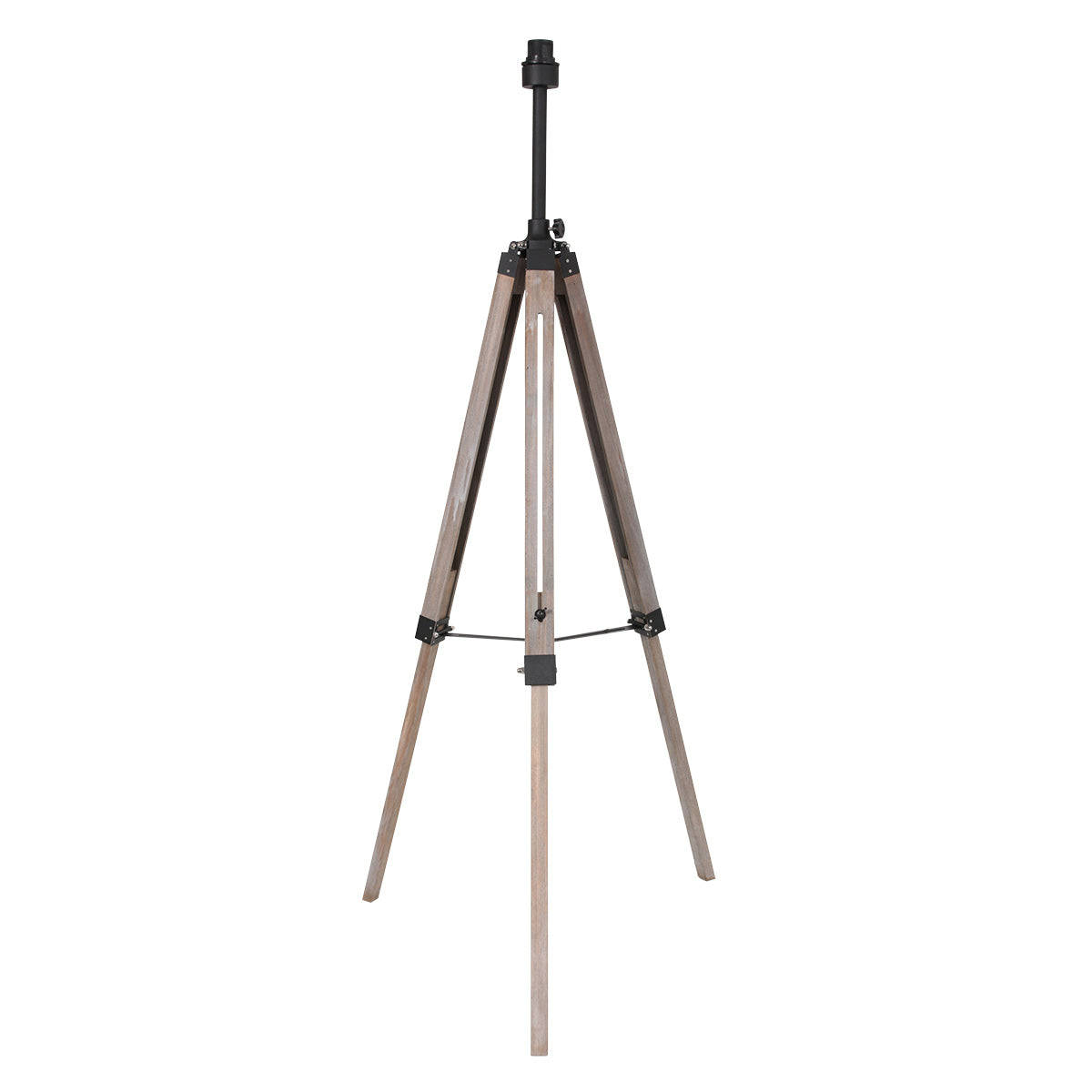 Triek 4107ZW Stativ-Stehleuchte mit schwarzem und goldenem Leinenschirm