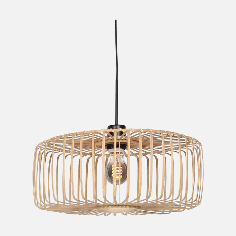Hängeleuchte aus natürlichem Bambus Ø 50 cm, Trommelschirm E27 | Sparkled Bambou