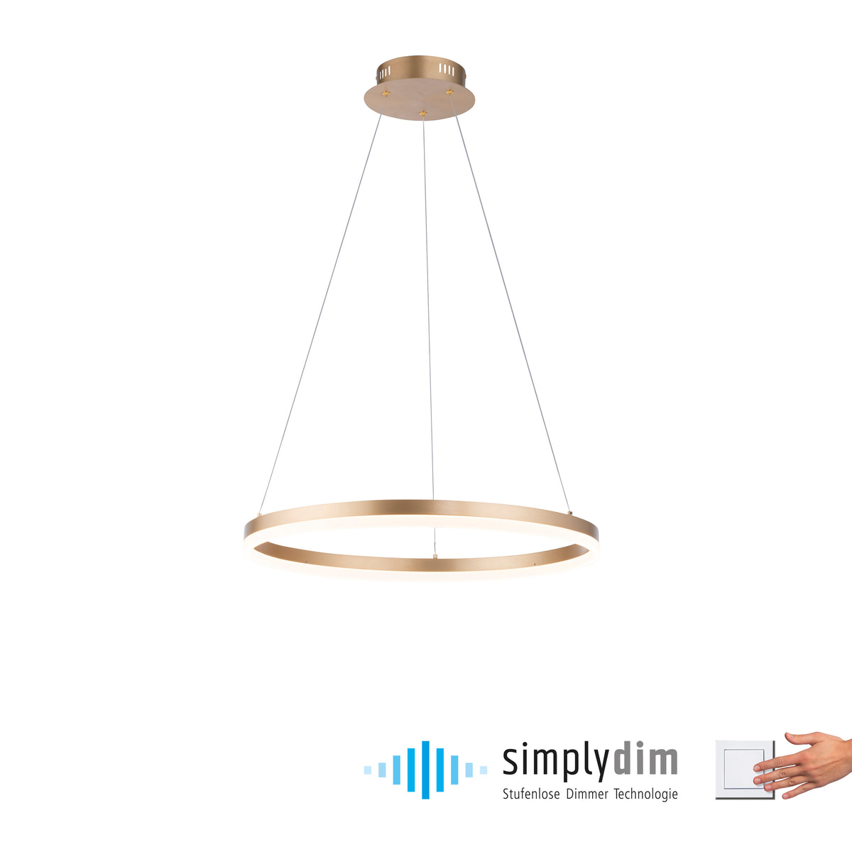 Vue produit sur fond blanc avec mention de la technologie simplement dim