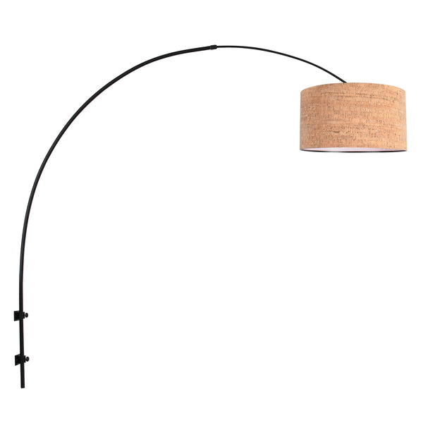 Sparkled Light 4343ZW Wandleuchte – schwarz mit Korkschirm Ø 40 cm