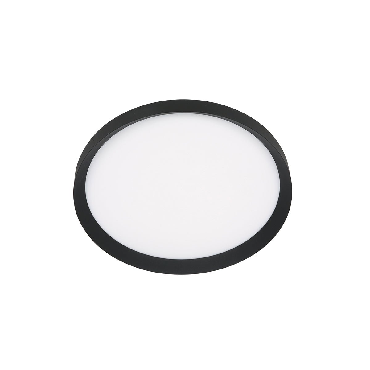 Vue trois quarts éteinte, cerclage noir épais autour du diffuseur blanc