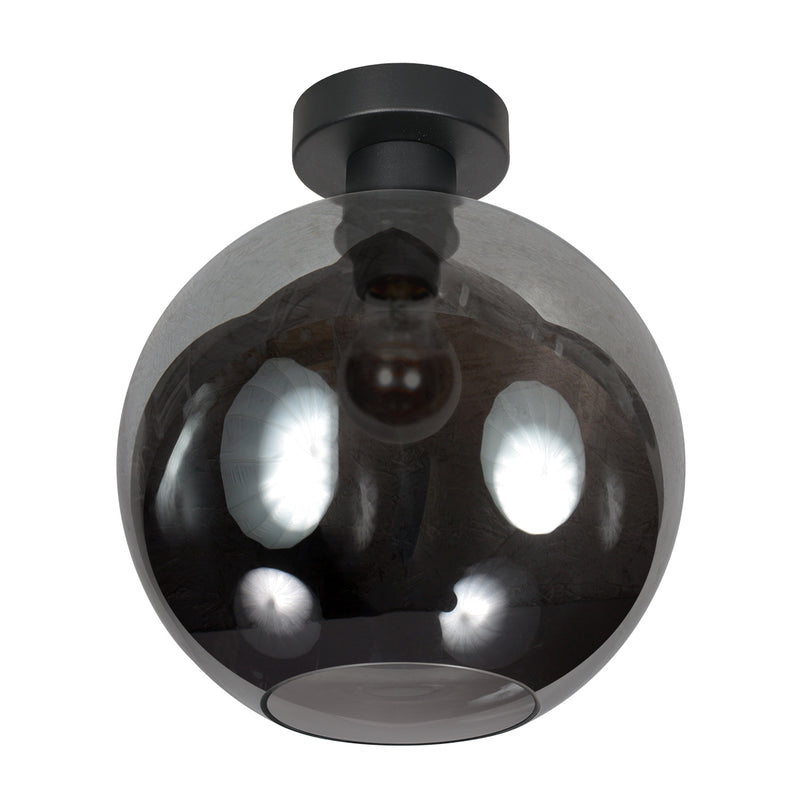Deckenleuchte Bloeba 4376ZW mit Rauchglasschirm Ø30 cm