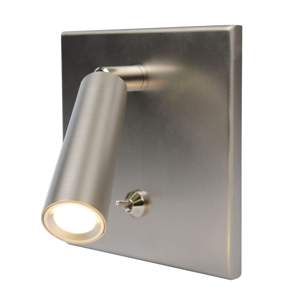 Applique murale LED BL1 en acier, hauteur 12,1 cm, acier inoxydable, 3000 K, 3 W, largeur 12,1 cm, modèle 2