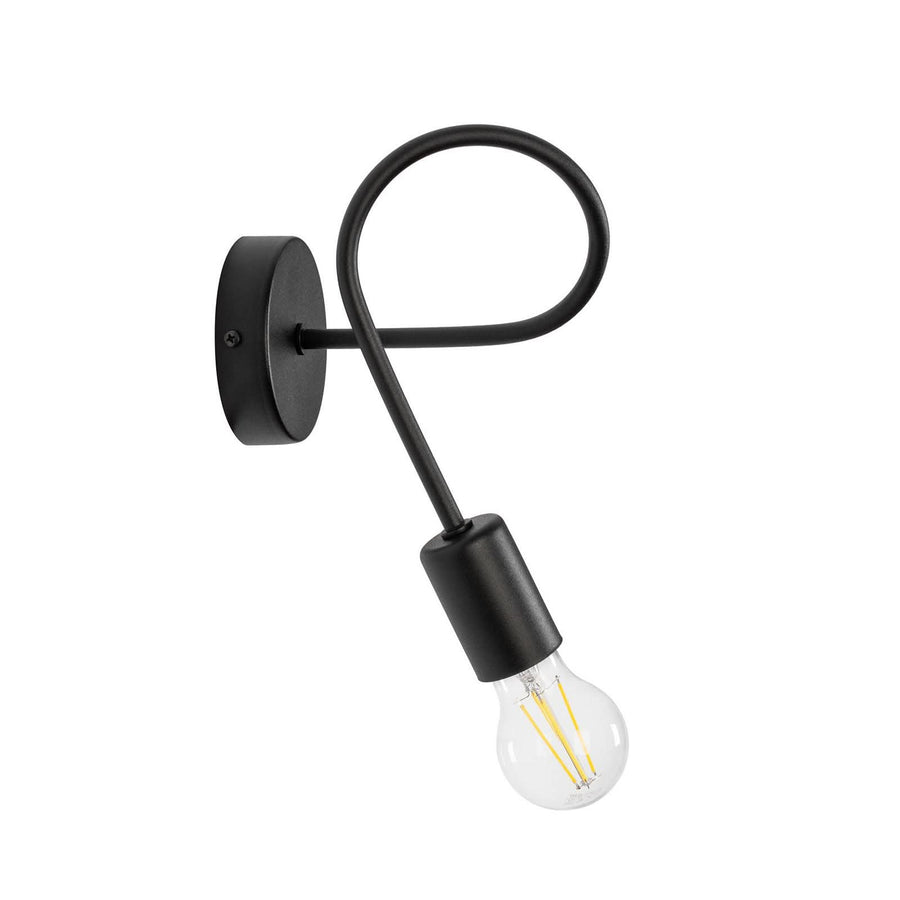 Applique murale Oxford en métal, noir, hauteur 25 cm