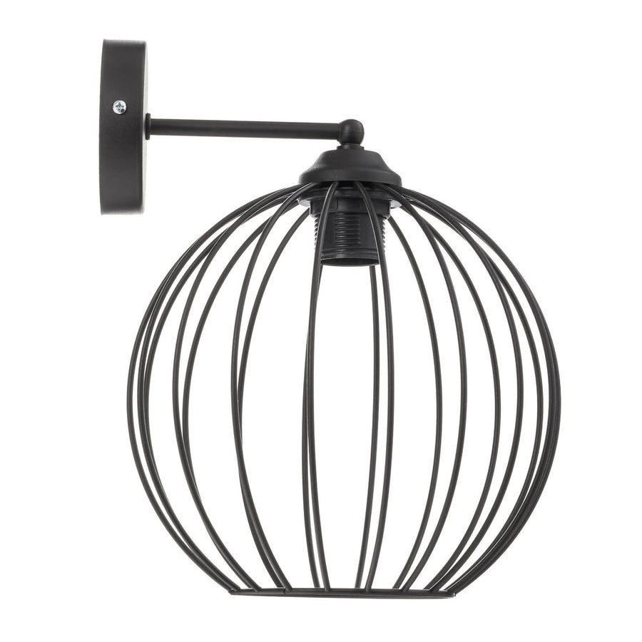 Applique murale Cumera en métal, noir, hauteur 30 cm