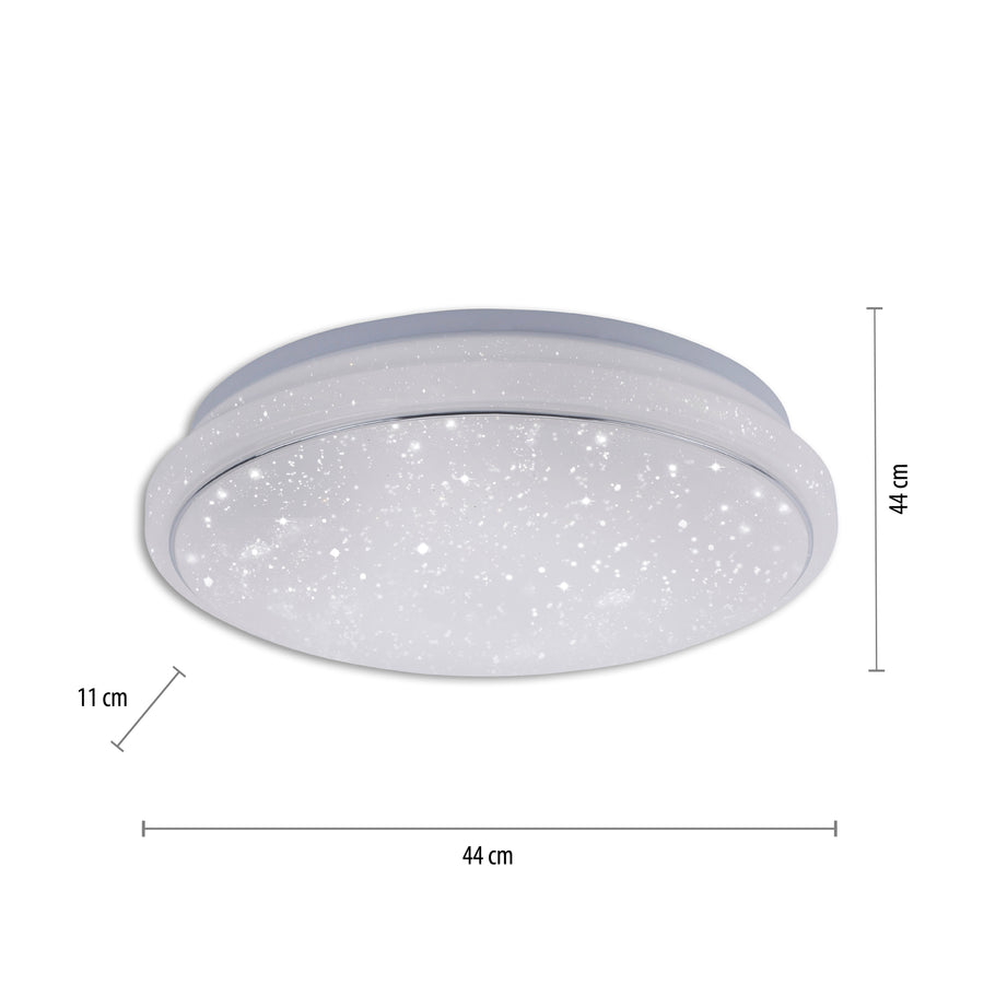 Plafonnier Lolasmart-Jupi blanc, L 44 cm