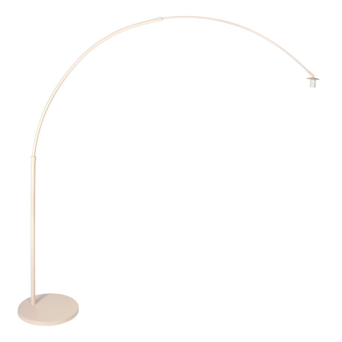 Structure seule du lampadaire sans abat-jour, bras courbé et douille apparente
