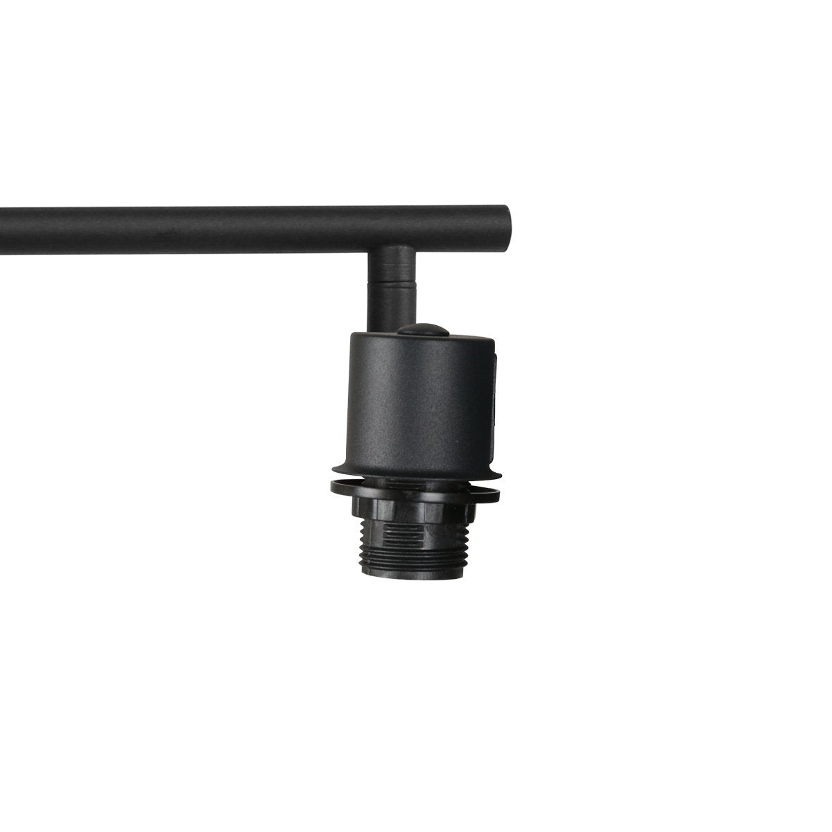 Spot Sumba noir, 3 lumières, abat-jour en bambou Ø12 cm