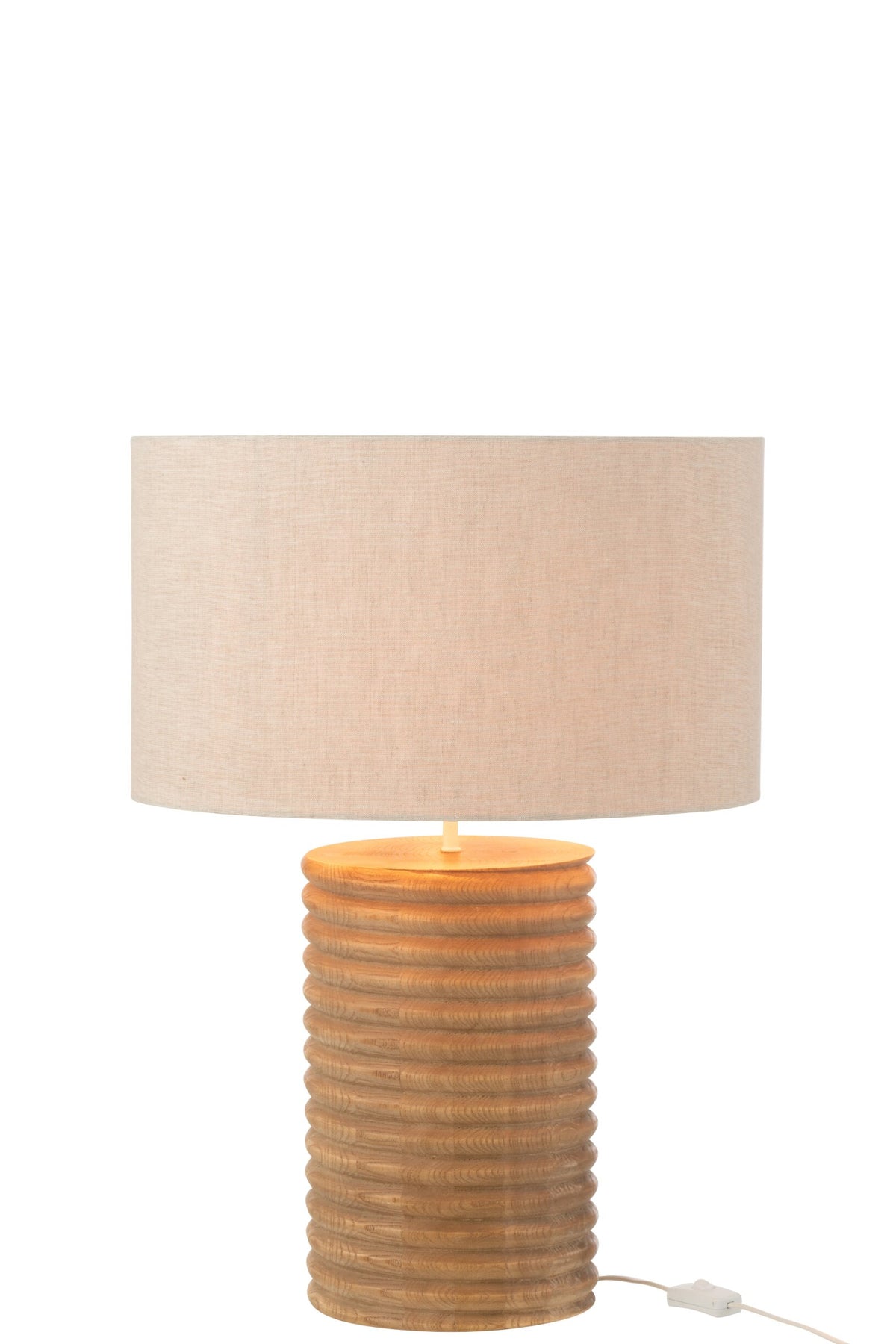Lampe à poser Filetage en bois d'ailante, grand modèle