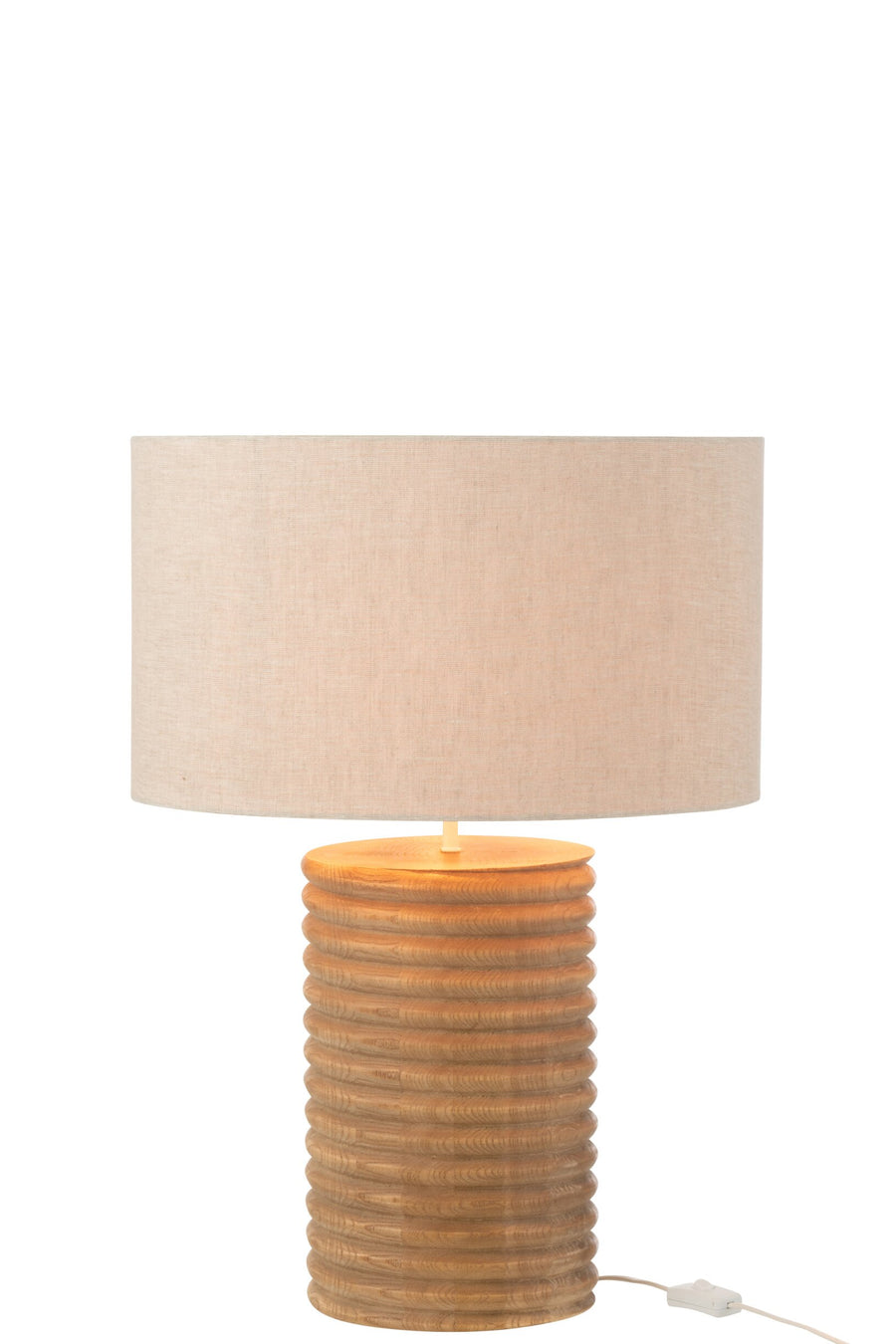 Lampe à poser Filetage en bois d'ailante, grand modèle