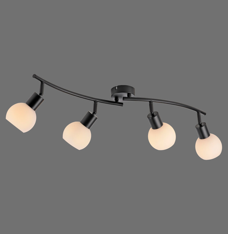Plafonnier Loki 4 lumières noir