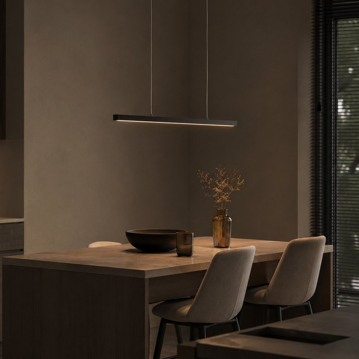Suspension luminaire Bande noir