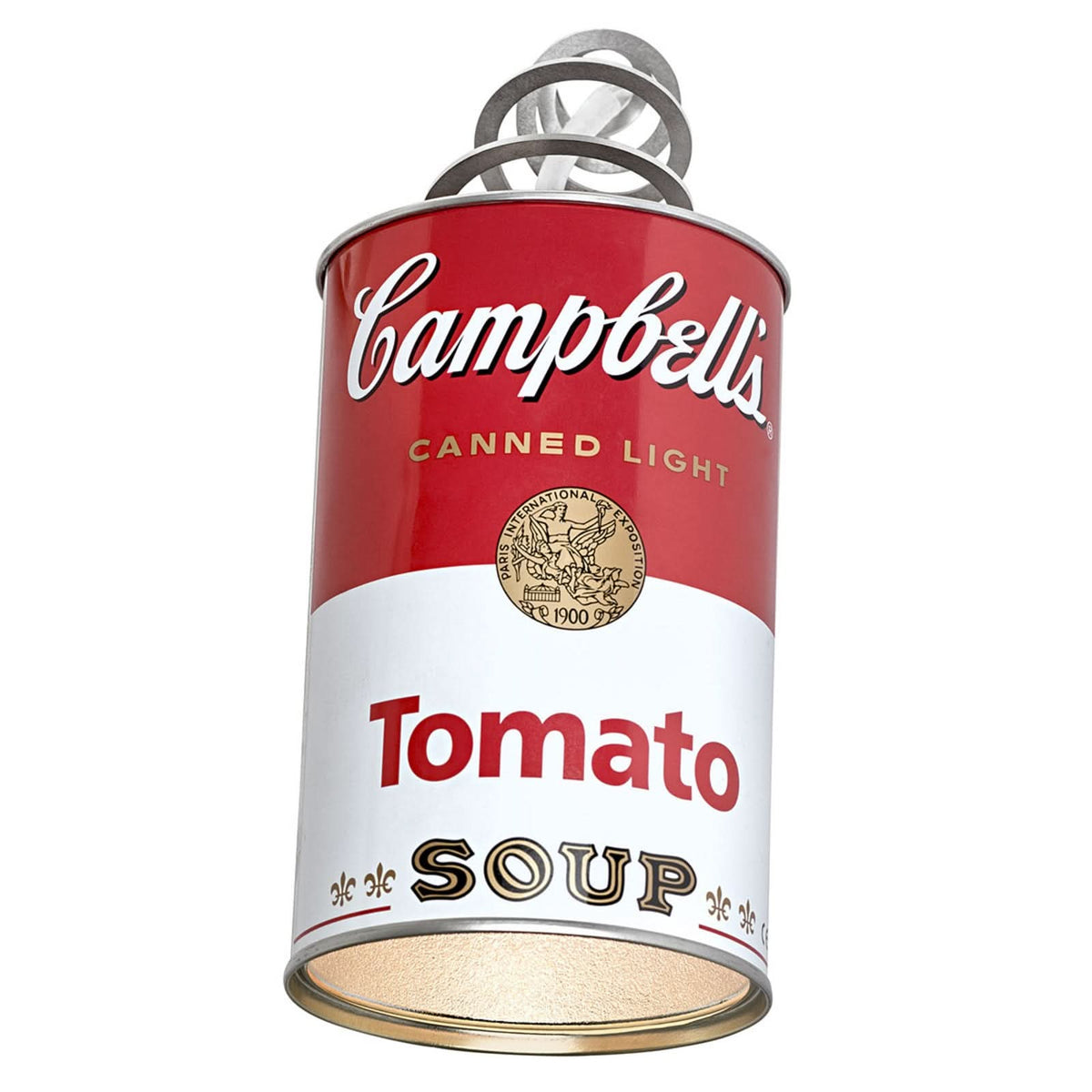 Applique murale Canned Light, rouge et argenté, Ø 8,5 cm