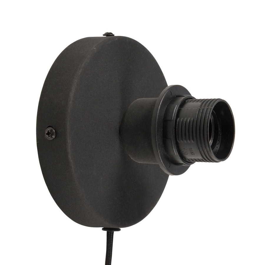 Applique murale Kalimantan Wand en bambou, bois et noir, Ø 60 cm