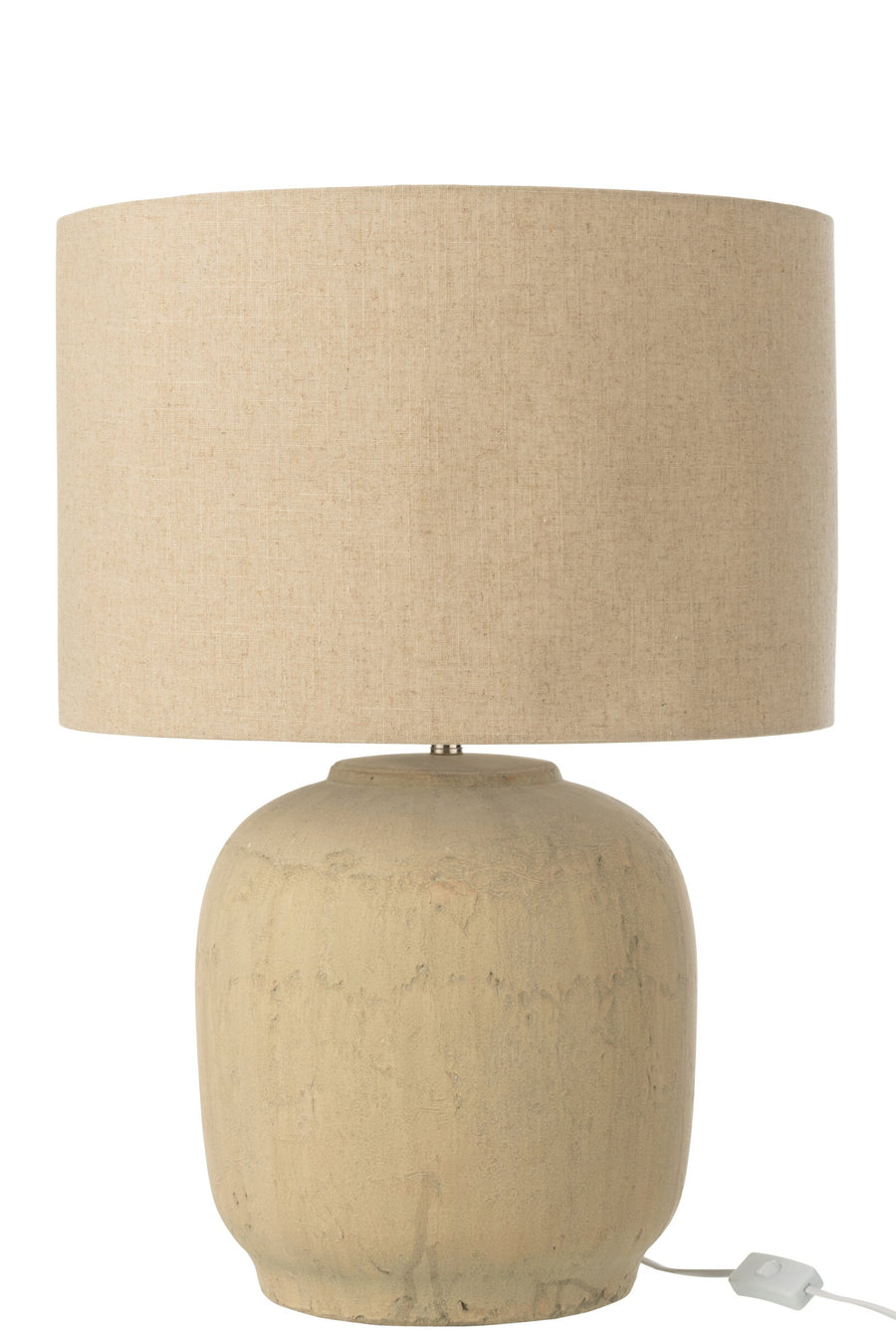 Lampe à poser Mia en terre cuite beige, grand modèle
