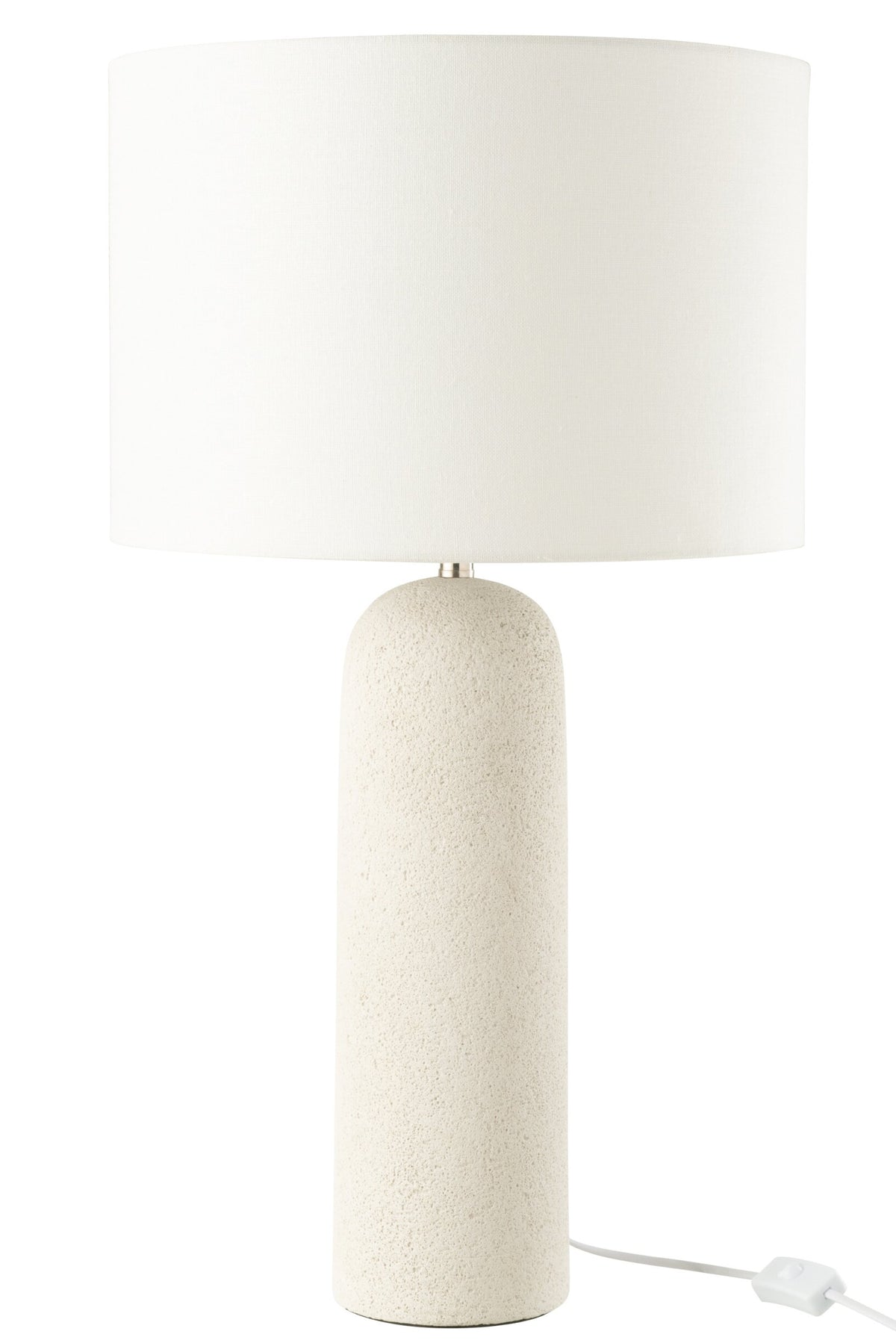 Lampe à poser Isla en terre cuite blanche
