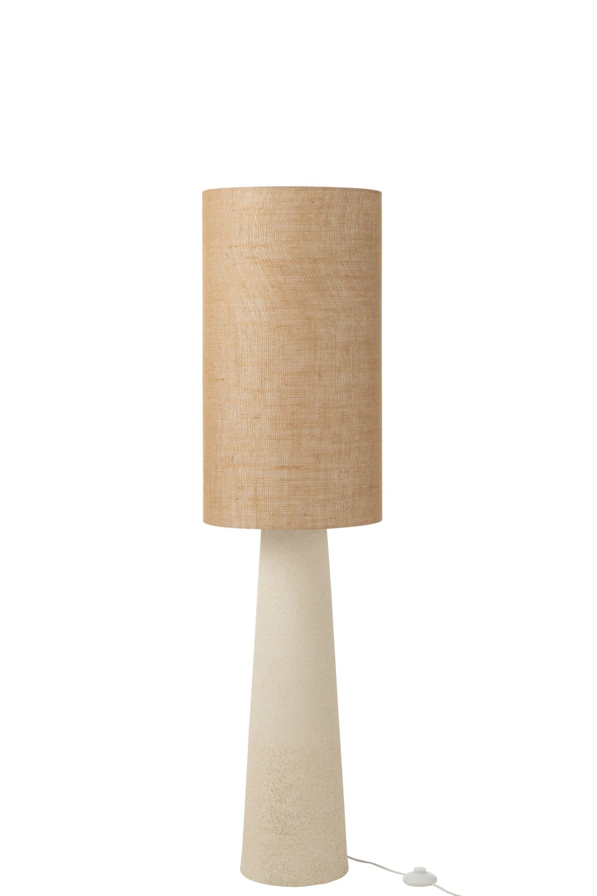 Lampadaire Ava en fibre de verre et jute naturel, petit modèle