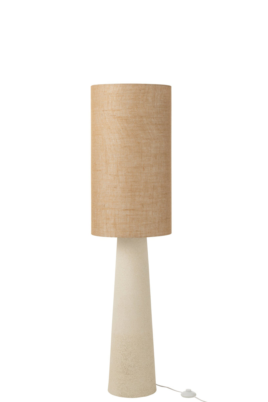 Lampadaire Ava en fibre de verre et jute naturel, petit modèle