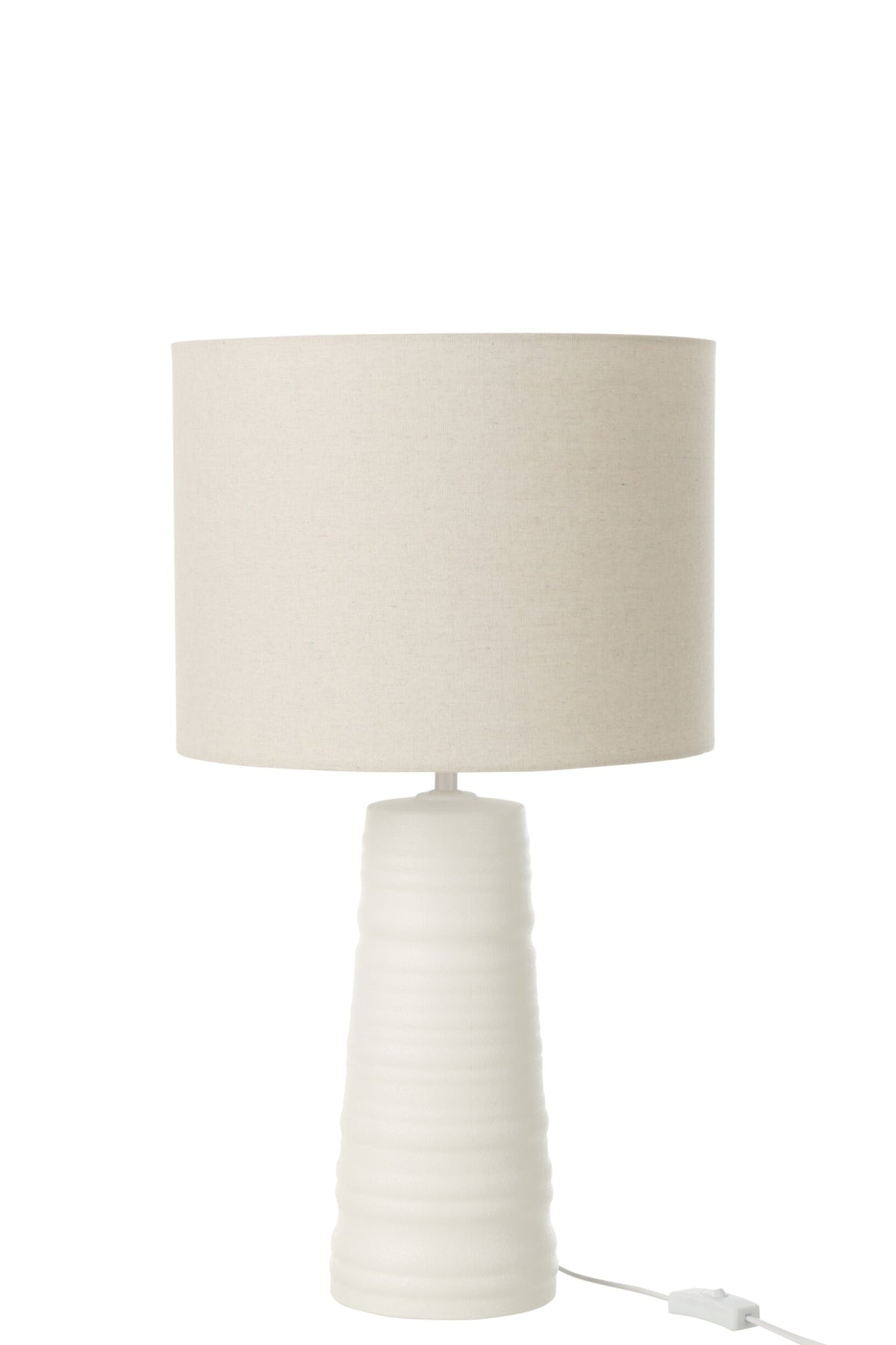 Lampe à poser en céramique blanche, H 63 cm