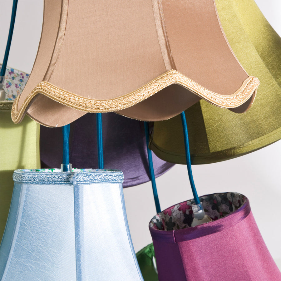 Suspension Saloon Flower en métal, argenté, 9 lumières, Ø 60 cm