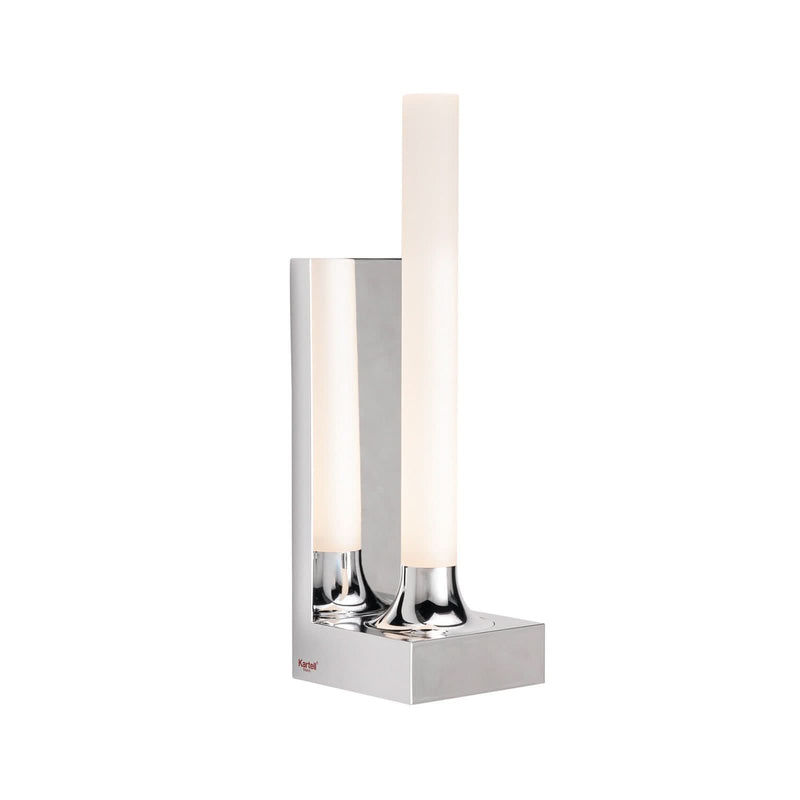 Applique murale LED Goodnight, chromé, hauteur 29 cm