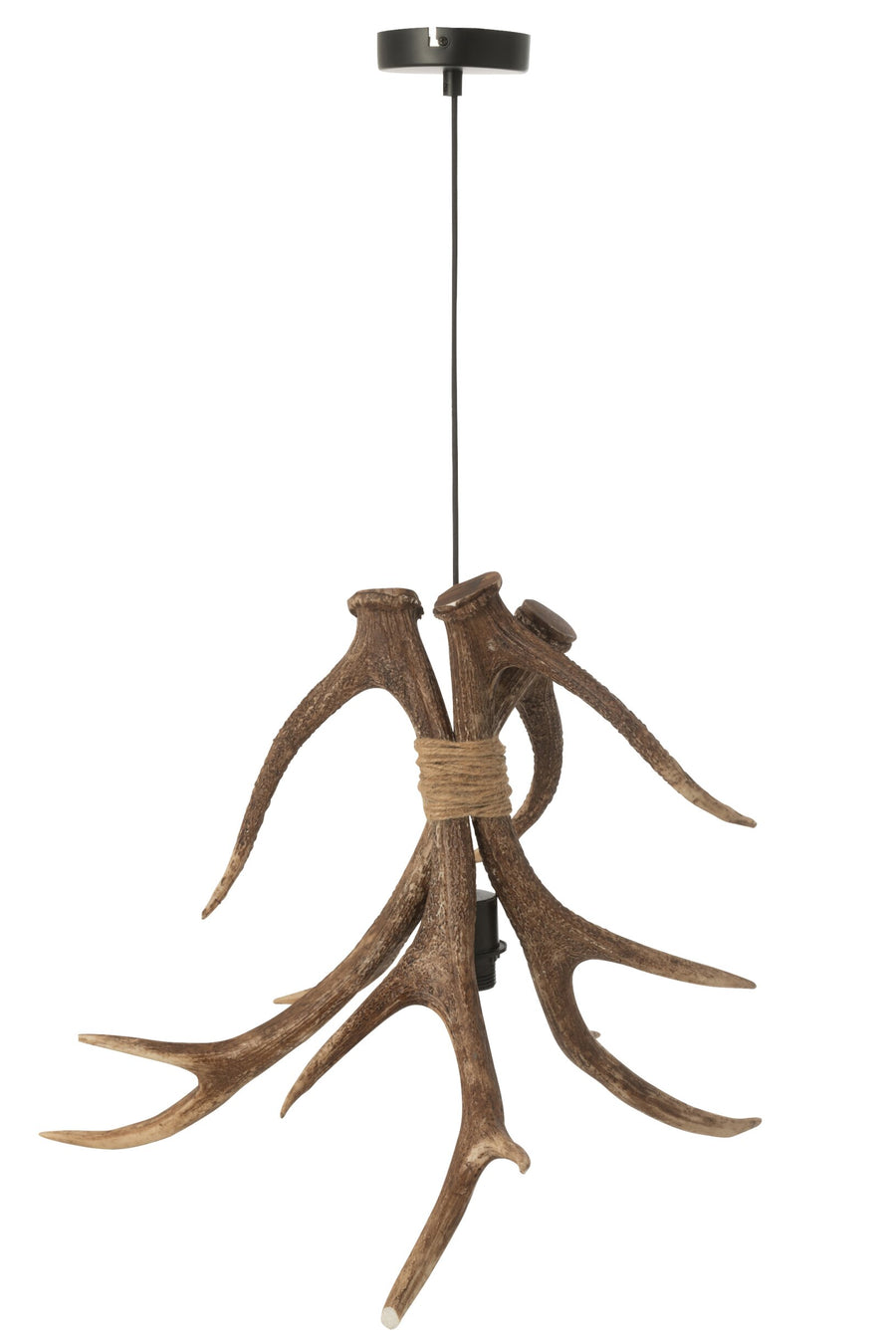 Suspension bois de cerf en polyrésine marron, grand modèle