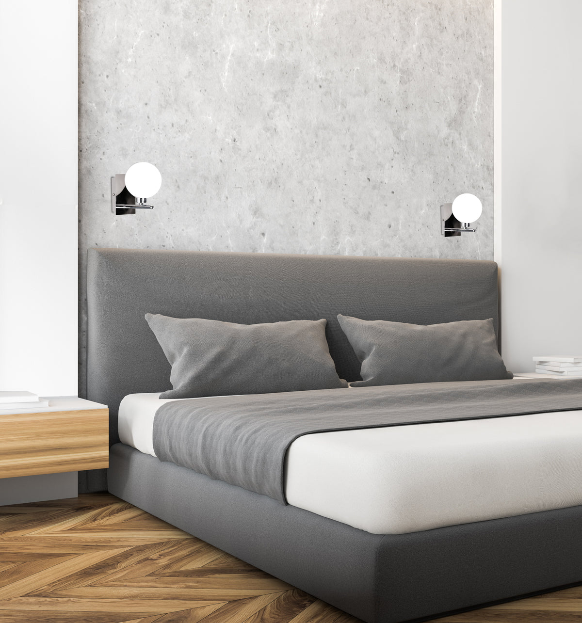Applique murale Raisa blanche, verre