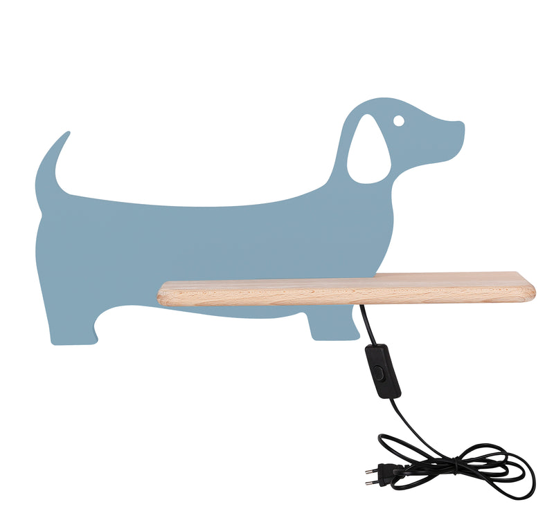 Applique murale LED Dog pour chambre d'enfant, bois (réf. 21-02983/21-01047/21-01030)